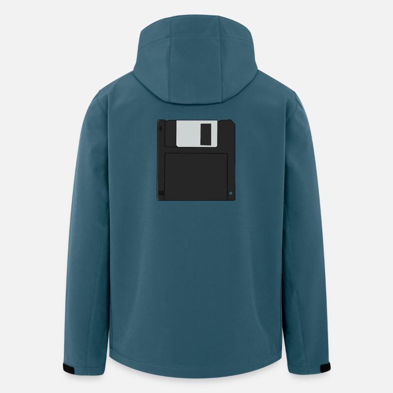 Nostalgic 3½ inch Diskette Retro Floppy Disk - Men’s Recycled Softshell Jacket by Stanley/Stella - stargazer