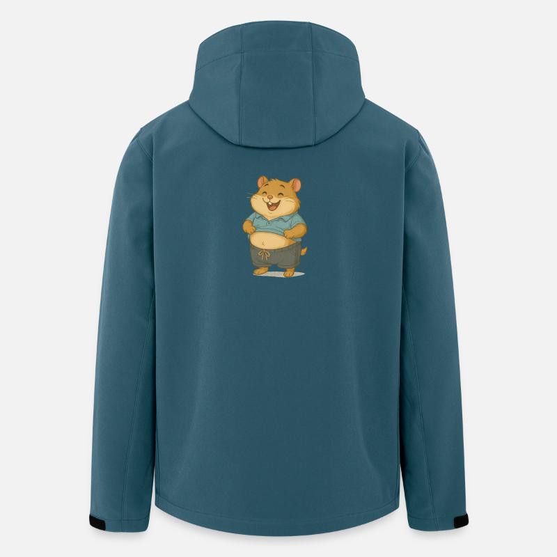 Hamster réfrigéré au look décontracté - Veste softshell homme en polyester recyclé Stanley/Stella - bleu pétrole foncé