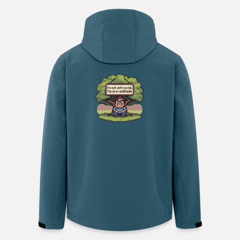 Pro Solitude Pixel Art Design - Recycelte Männer Softshell-Jacke von Stanley/Stella - Dunkles Petrol