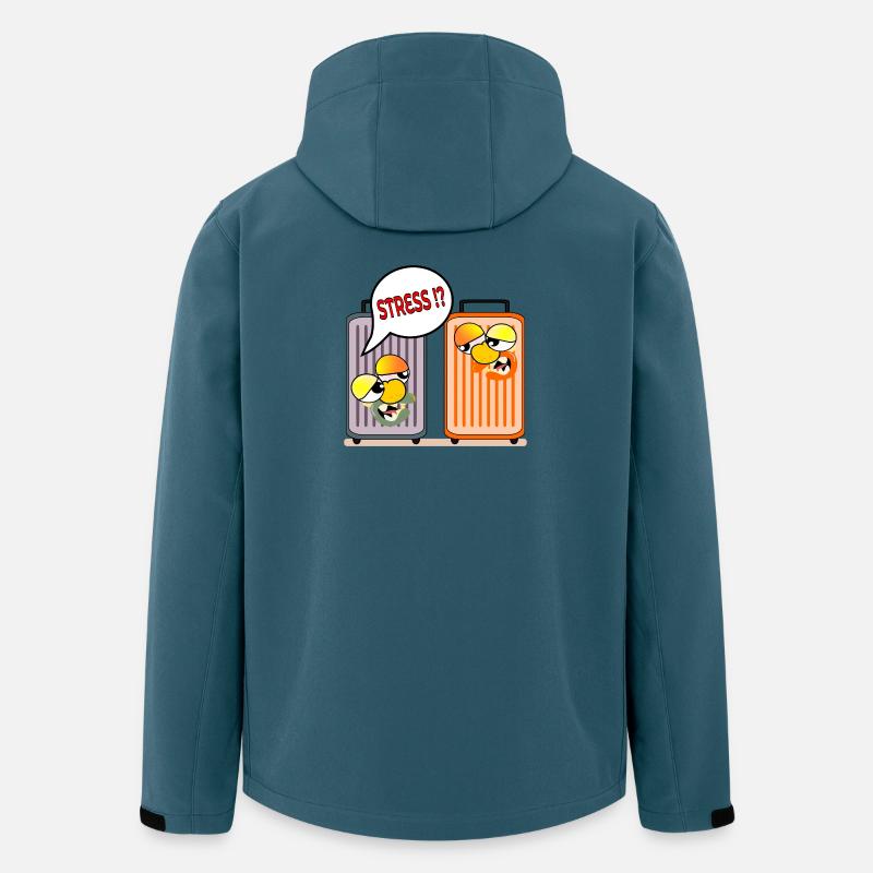 FERIEN STRESS URLAUBSKOFFER - Recycelte Männer Softshell-Jacke von Stanley/Stella - Dunkles Petrol