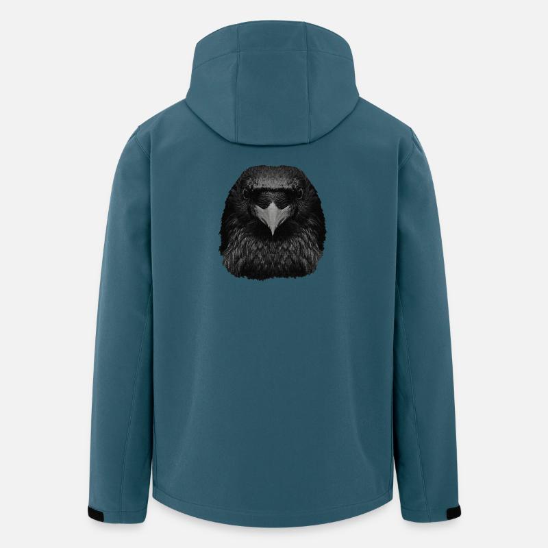 Rabenkopf, kolkrabe - Recycelte Männer Softshell-Jacke von Stanley/Stella - Dunkles Petrol
