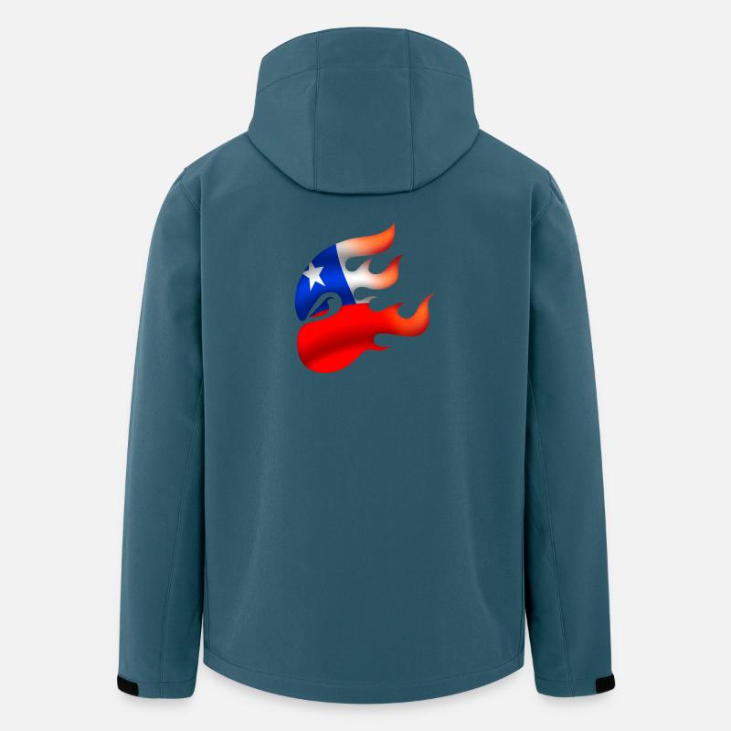 Flagge von Chile - Chile - Ninja - Recycelte Männer Softshell-Jacke von Stanley/Stella - Dunkles Petrol