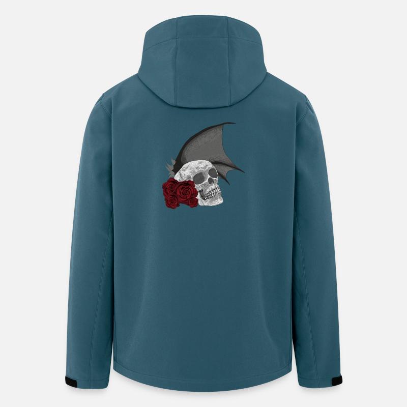 menschenschädel, dämonenflügel - Recycelte Männer Softshell-Jacke von Stanley/Stella - Dunkles Petrol