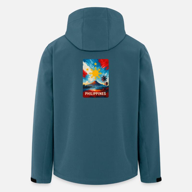 Philippinen Landschaft Flagge Design - Recycelte Männer Softshell-Jacke von Stanley/Stella - Dunkles Petrol