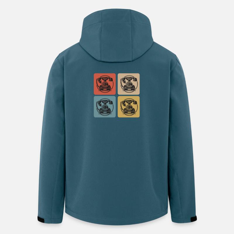 Retro Wählscheiben Telefon - Recycelte Männer Softshell-Jacke von Stanley/Stella - Dunkles Petrol