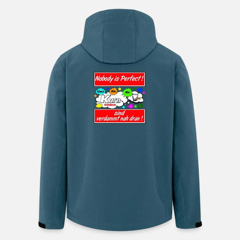 Korntrinker Spruchmotiv - Recycelte Männer Softshell-Jacke von Stanley/Stella - Dunkles Petrol