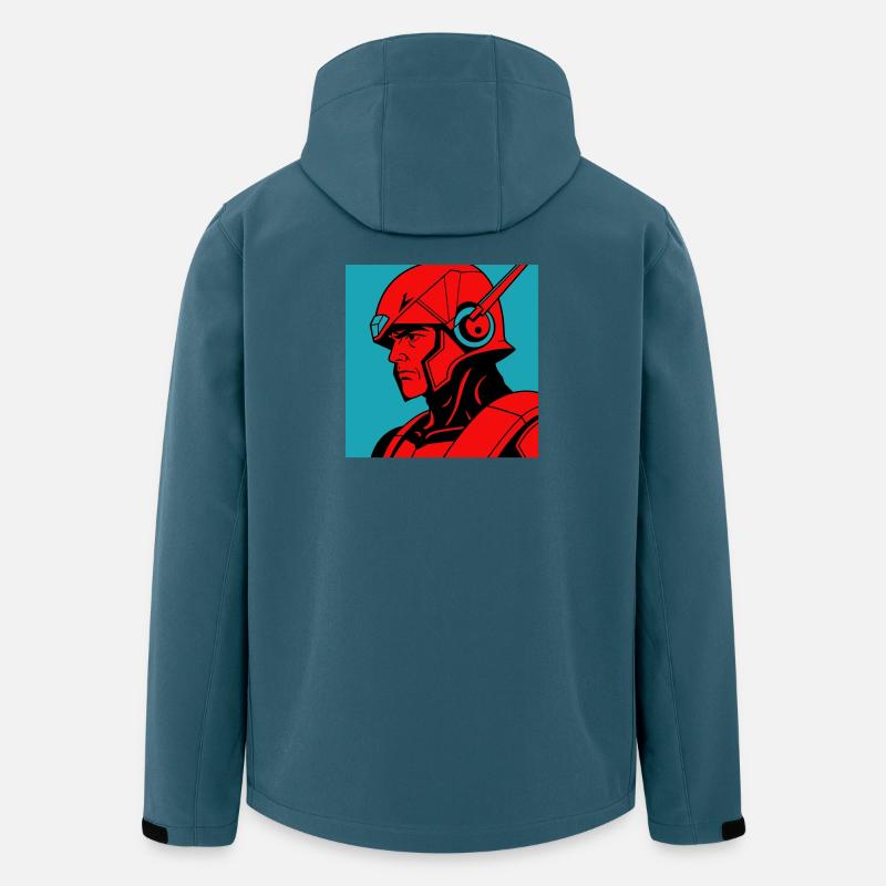Retro-Future Hero - Recycelte Männer Softshell-Jacke von Stanley/Stella - Dunkles Petrol