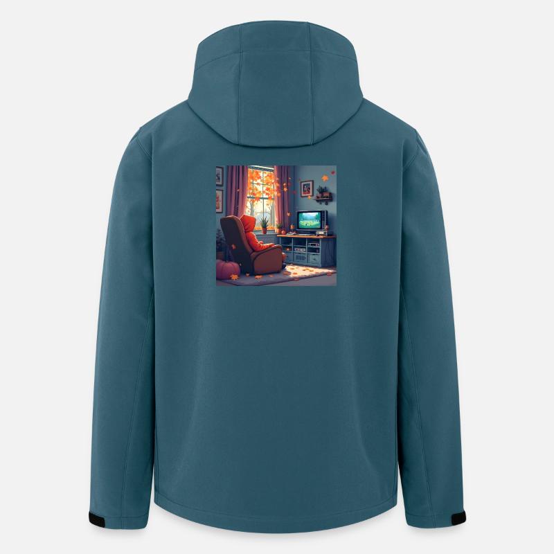 Fall Into Gaming - Recycelte Männer Softshell-Jacke Discoverer von Stanley/Stella - Dunkles Petrol