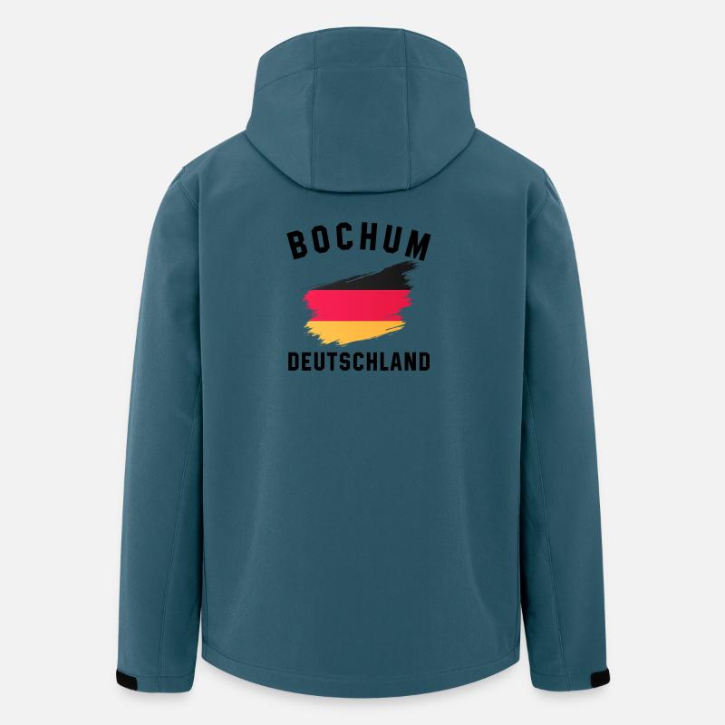 Deutsche Flagge Aquarell Design - Recycelte Männer Softshell-Jacke von Stanley/Stella - Dunkles Petrol