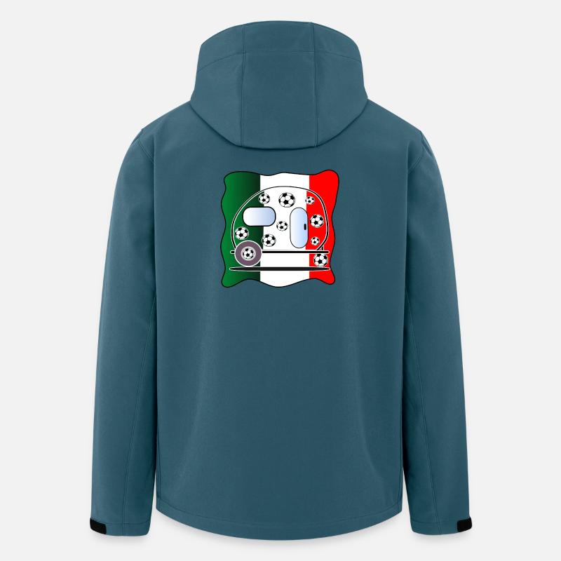 FUSSBALL CAMPING ITALIEN - Recycelte Männer Softshell-Jacke von Stanley/Stella - Dunkles Petrol