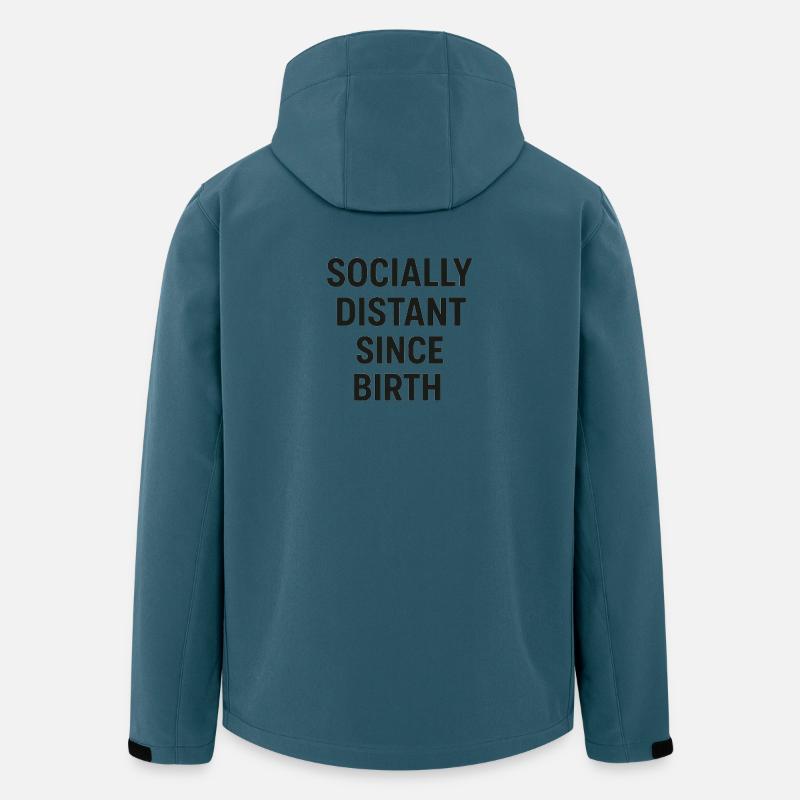 Socially Distant Since Birth - Men’s Recycled Softshell Jacket Discoverer by Stanley/Stella - stargazer