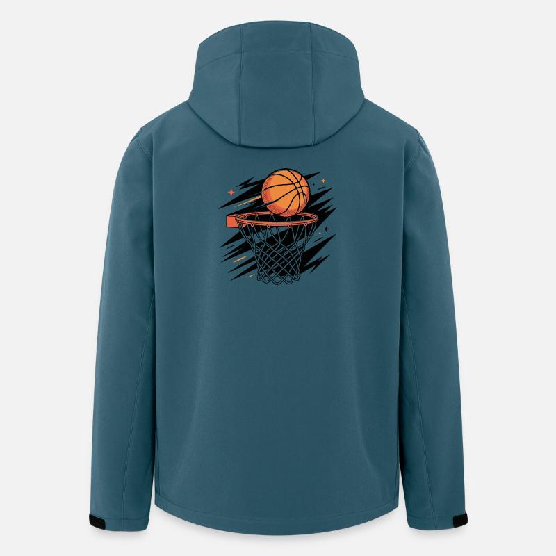 Ich liebe Basketball - Recycelte Männer Softshell-Jacke von Stanley/Stella - Dunkles Petrol