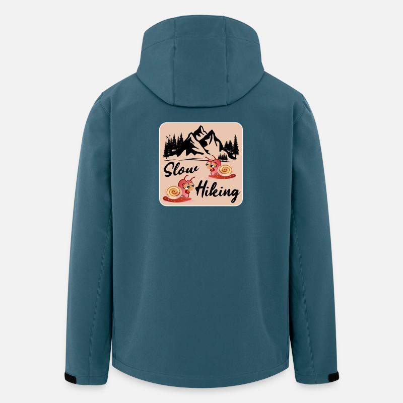 SLOW RANDO COUPLE ESCARGOT - Veste softshell homme en polyester recyclé Stanley/Stella - bleu pétrole foncé