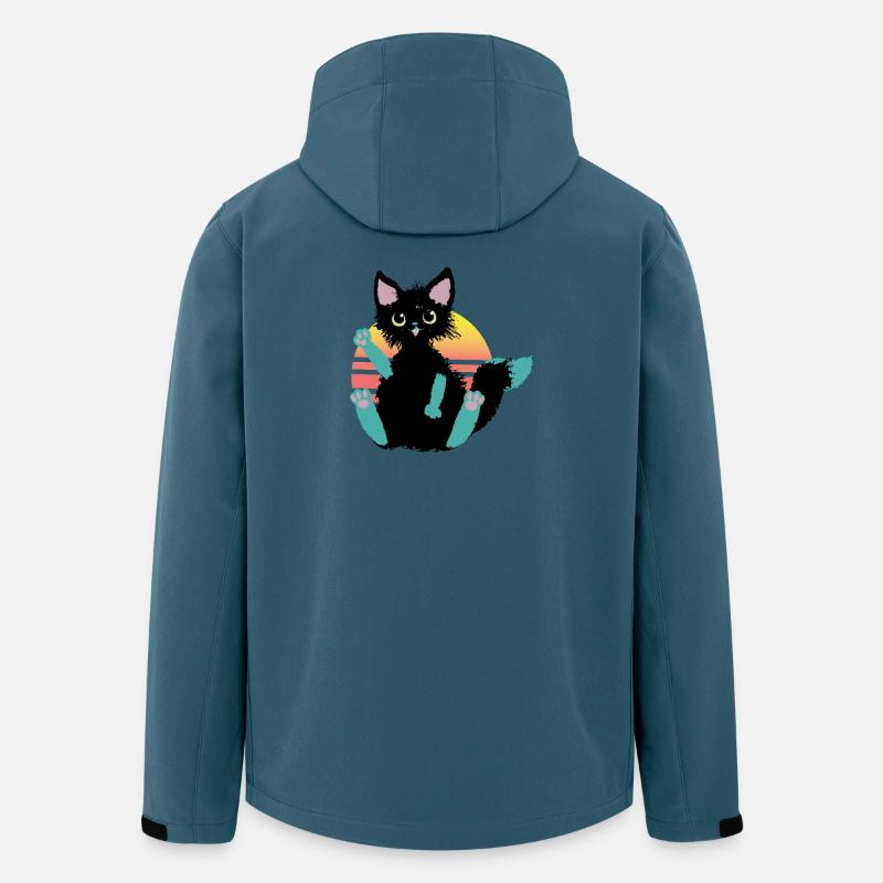 kritzelkatze Klecks, sagt Hi - Recycelte Männer Softshell-Jacke von Stanley/Stella - Dunkles Petrol