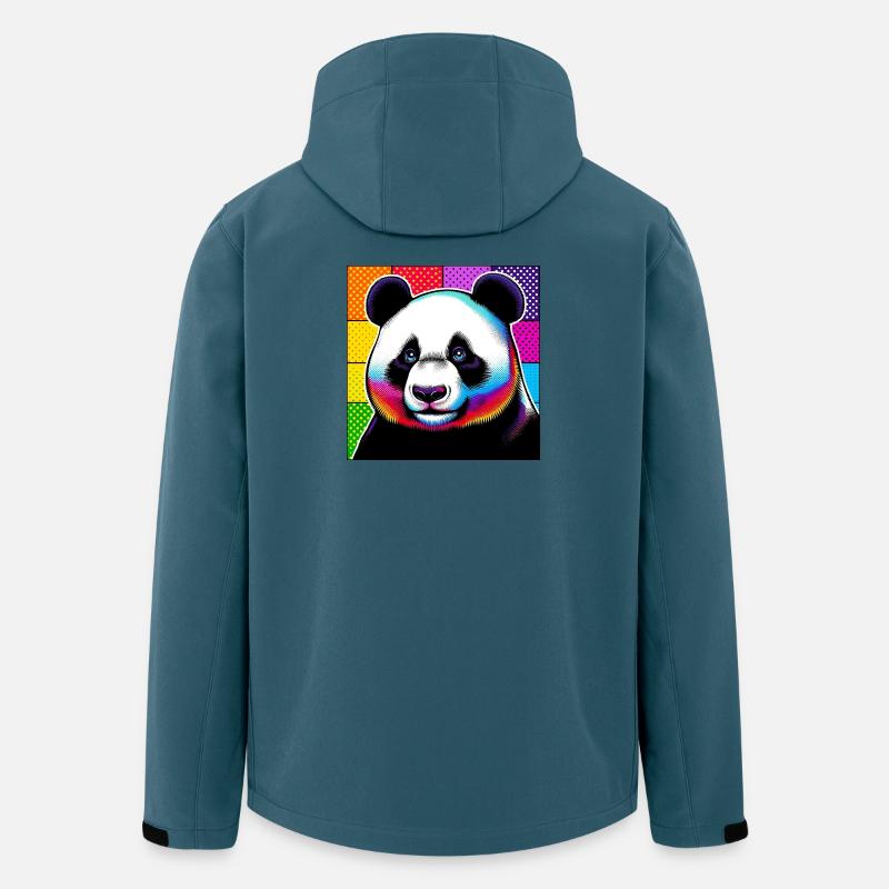 Panda - Recycelte Männer Softshell-Jacke von Stanley/Stella - Dunkles Petrol