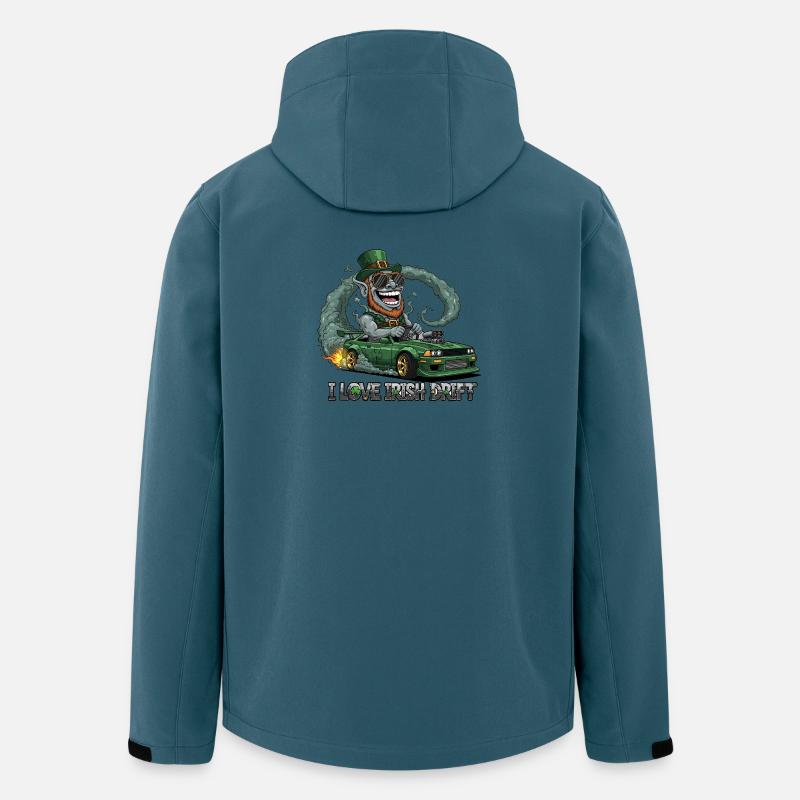St. Patrick's Day Stunt Drift Design - Recycelte Männer Softshell-Jacke von Stanley/Stella - Dunkles Petrol