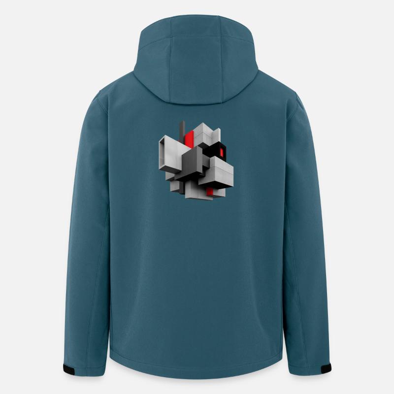 Cube - Recycelte Männer Softshell-Jacke von Stanley/Stella - Dunkles Petrol