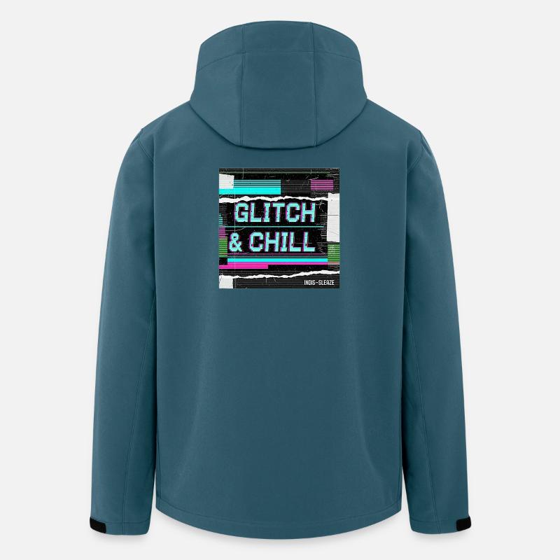 Glitch & Chill - Recycelte Männer Softshell-Jacke von Stanley/Stella - Dunkles Petrol