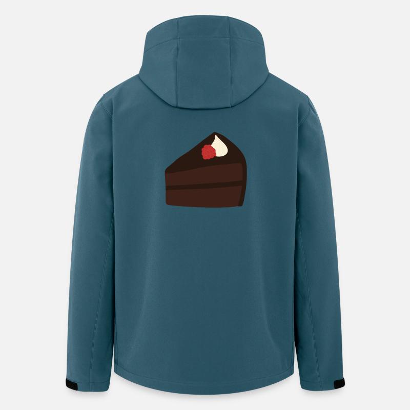 Dekadentes Himbeer-Schokoladenkuchen-Design - Recycelte Männer Softshell-Jacke von Stanley/Stella - Dunkles Petrol