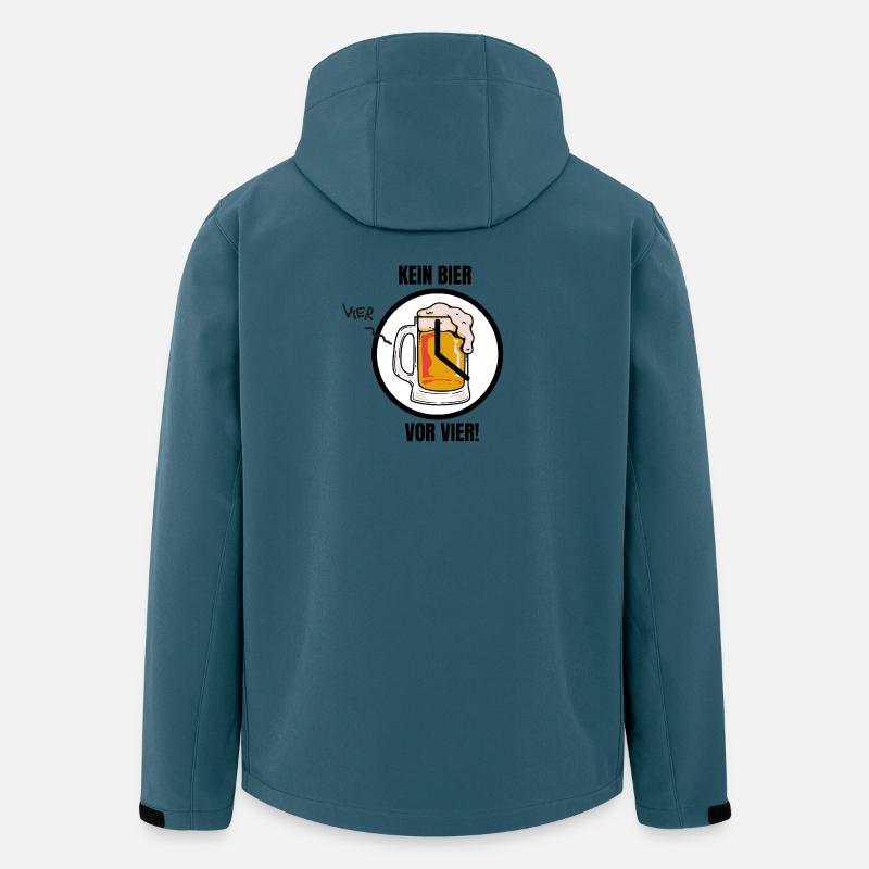 KEIN BIER VOR VIER! - Recycelte Männer Softshell-Jacke von Stanley/Stella - Dunkles Petrol