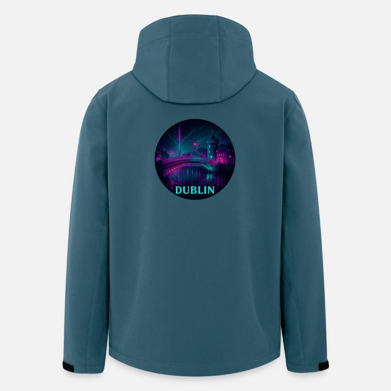 Dublin Souvenir Cyberpunk - Recycelte Männer Softshell-Jacke von Stanley/Stella - Dunkles Petrol
