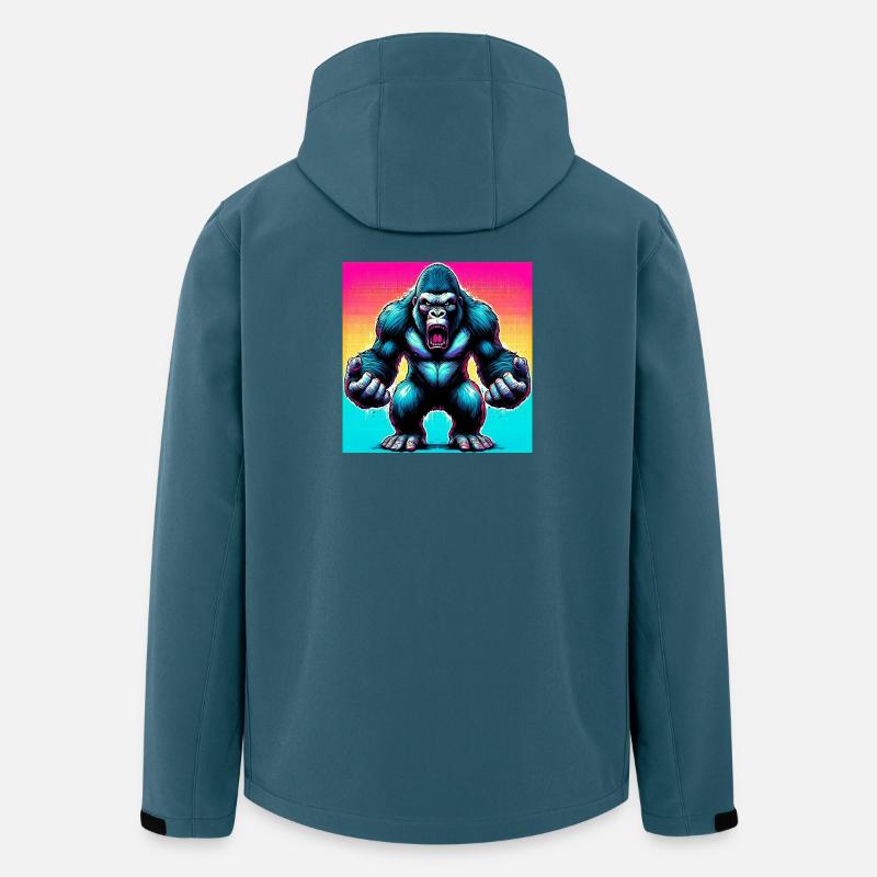 Gorilla - Recycelte Männer Softshell-Jacke von Stanley/Stella - Dunkles Petrol