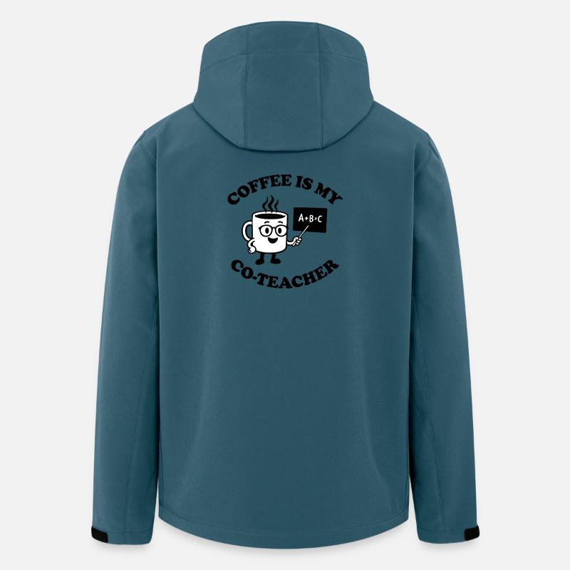 Coffee is my Co-Teacher - Recycelte Männer Softshell-Jacke von Stanley/Stella - Dunkles Petrol