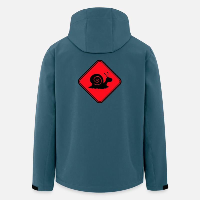 Snail Danger Caution Sign Warning - Men’s Recycled Softshell Jacket by Stanley/Stella - stargazer
