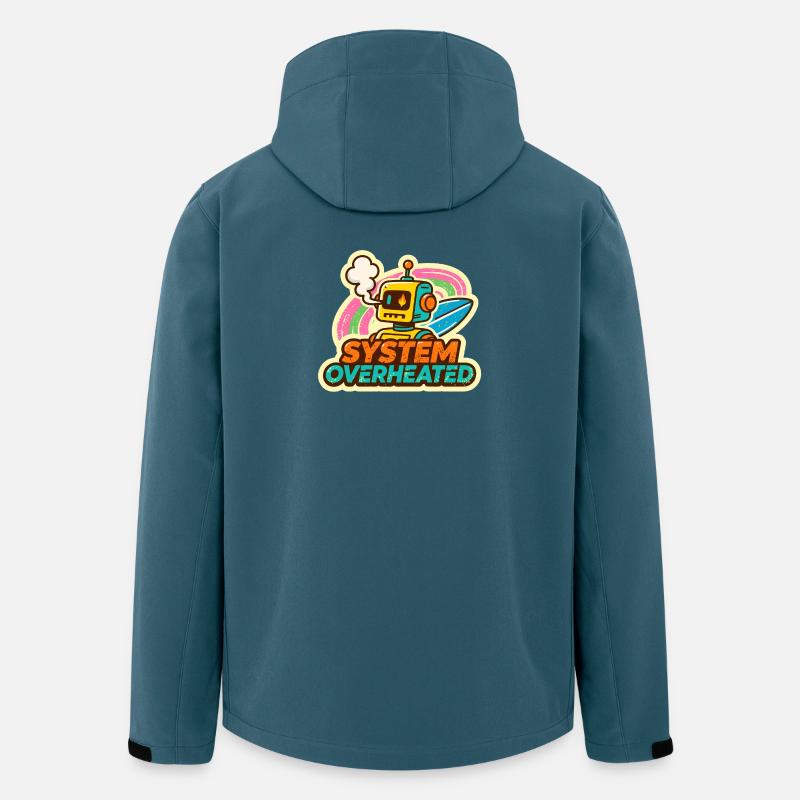 Retro Robot Surf Art Design - Men’s Recycled Softshell Jacket by Stanley/Stella - stargazer