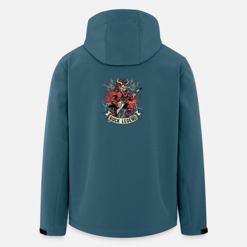 Mythischer Dämonenfels Illustration - Recycelte Männer Softshell-Jacke von Stanley/Stella - Dunkles Petrol