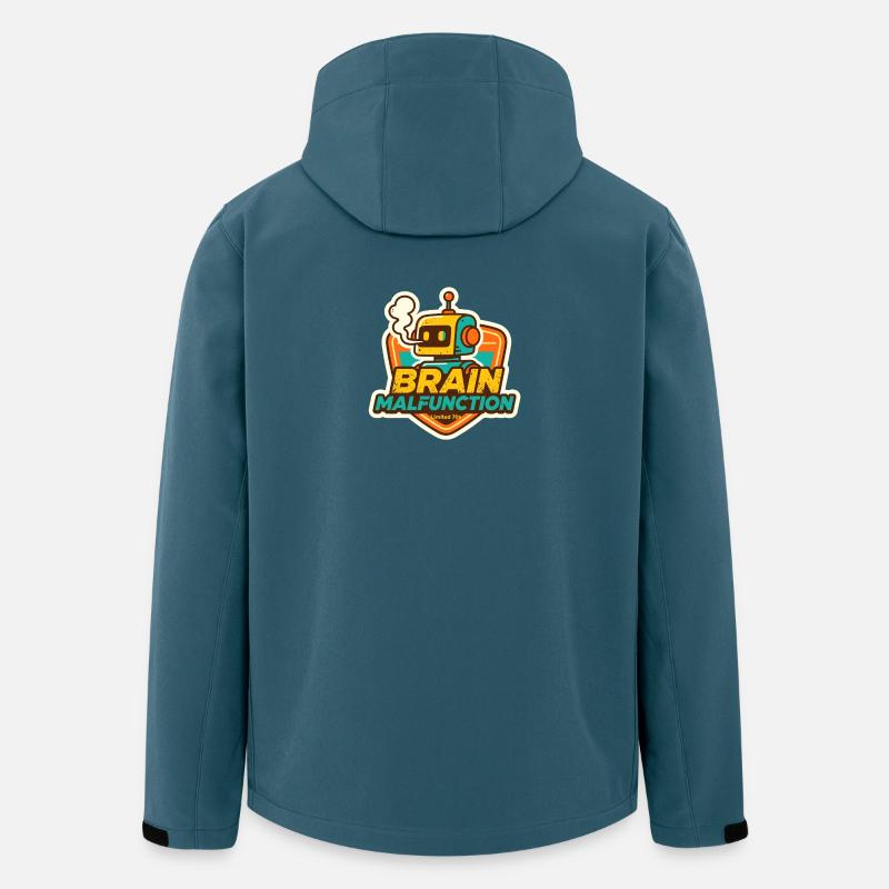 Dysfonctionnement cérébral Conception de robot rétro - Veste softshell homme en polyester recyclé Stanley/Stella - bleu pétrole foncé