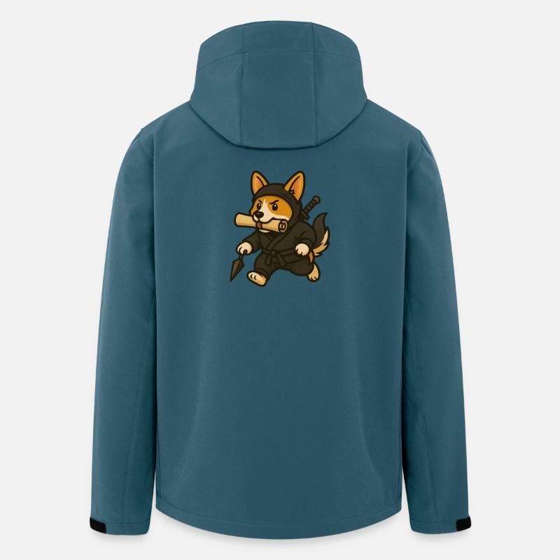 Kampfduchs Ninja mit Holzschwert - Recycelte Männer Softshell-Jacke von Stanley/Stella - Dunkles Petrol