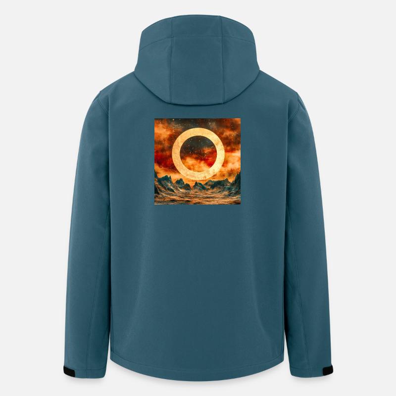Kosmischer Himmel und mystischer Berg - Recycelte Männer Softshell-Jacke von Stanley/Stella - Dunkles Petrol