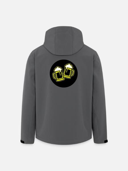 Bier Anstoßen Symbol Bierkrug - Recycelte Männer Softshell-Jacke von Stanley/Stella - Dunkles Petrol