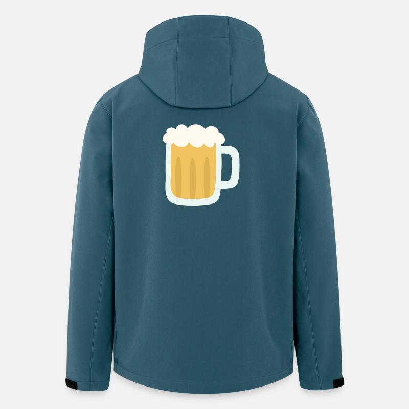 Schaumiger Bierkrug Illustration - Recycelte Männer Softshell-Jacke von Stanley/Stella - Dunkles Petrol
