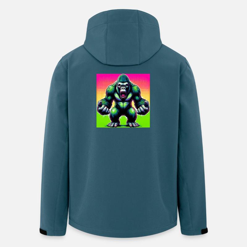 Gorilla - Recycelte Männer Softshell-Jacke von Stanley/Stella - Dunkles Petrol