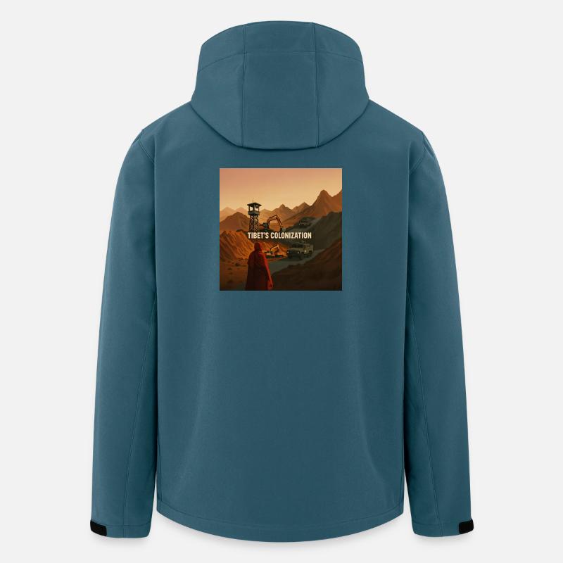 Kolonisierung Tibets - Recycelte Männer Softshell-Jacke von Stanley/Stella - Dunkles Petrol