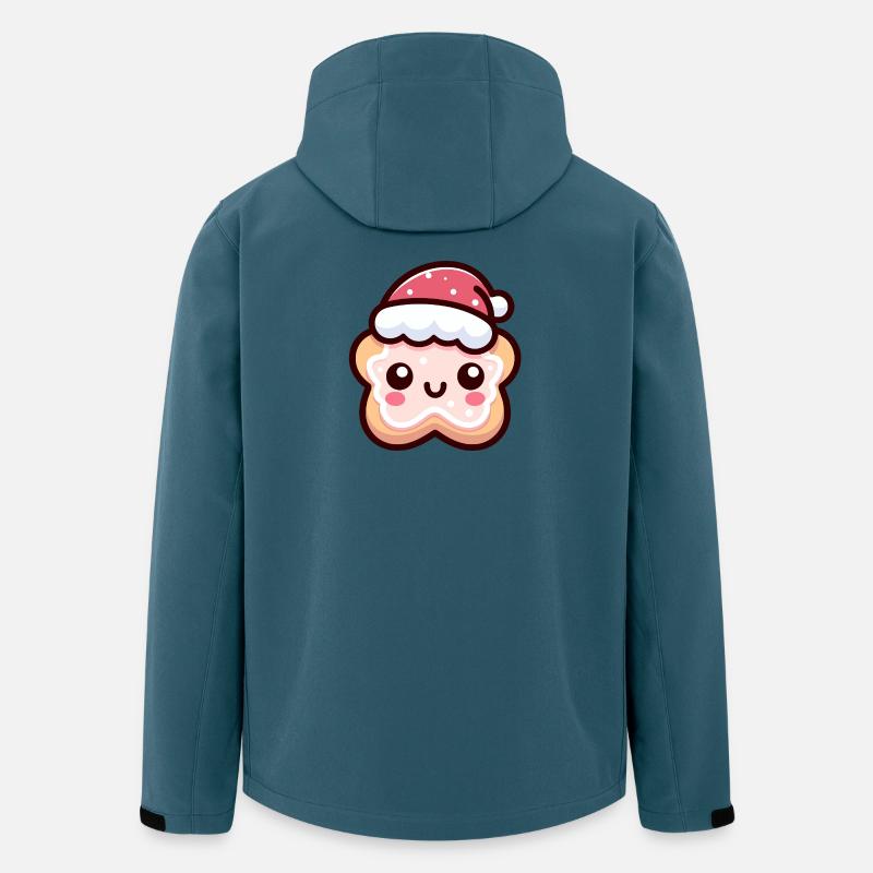 Skurrile Weihnachtsplätzchen-Figur - Recycelte Männer Softshell-Jacke von Stanley/Stella - Dunkles Petrol