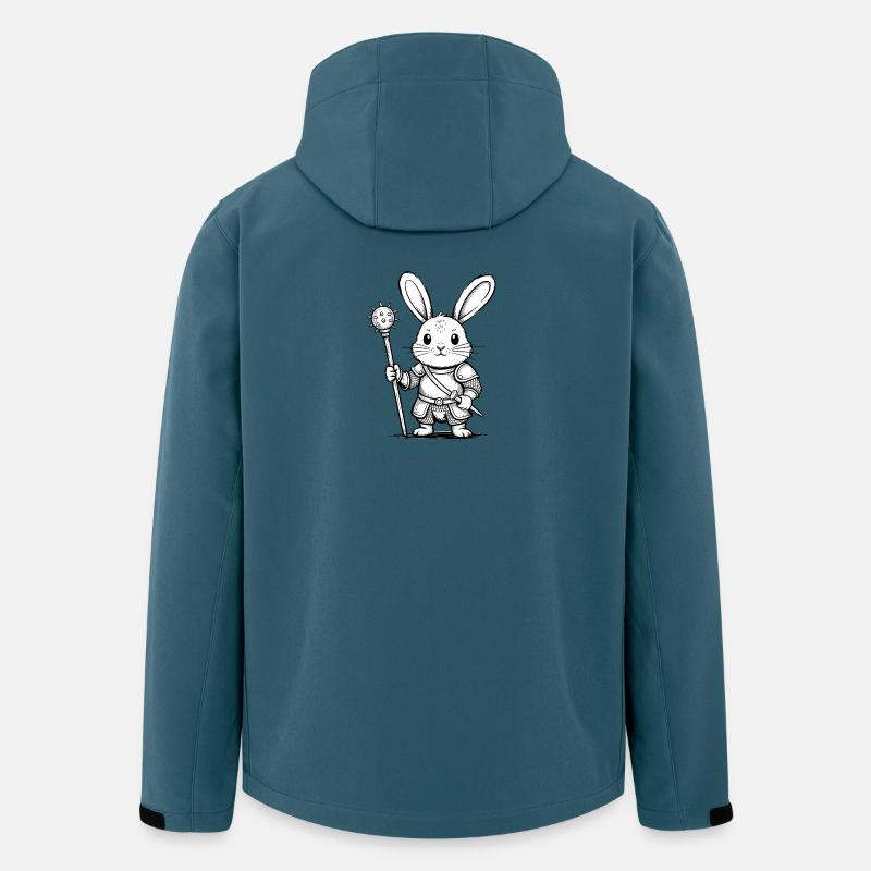 Rabbit Knight – Cooles Kaninchen-Logo - Recycelte Männer Softshell-Jacke von Stanley/Stella - Dunkles Petrol