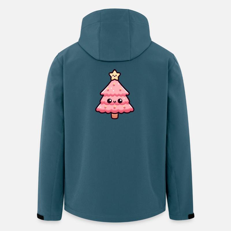 Kawaii Weihnachtsbaum Illustration - Recycelte Männer Softshell-Jacke von Stanley/Stella - Dunkles Petrol