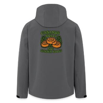 Cinnamon Rolls Not Gender Roles Design - Men’s Recycled Softshell Jacket by Stanley/Stella - stargazer - Back - AI Model Male 185 light (185cm)