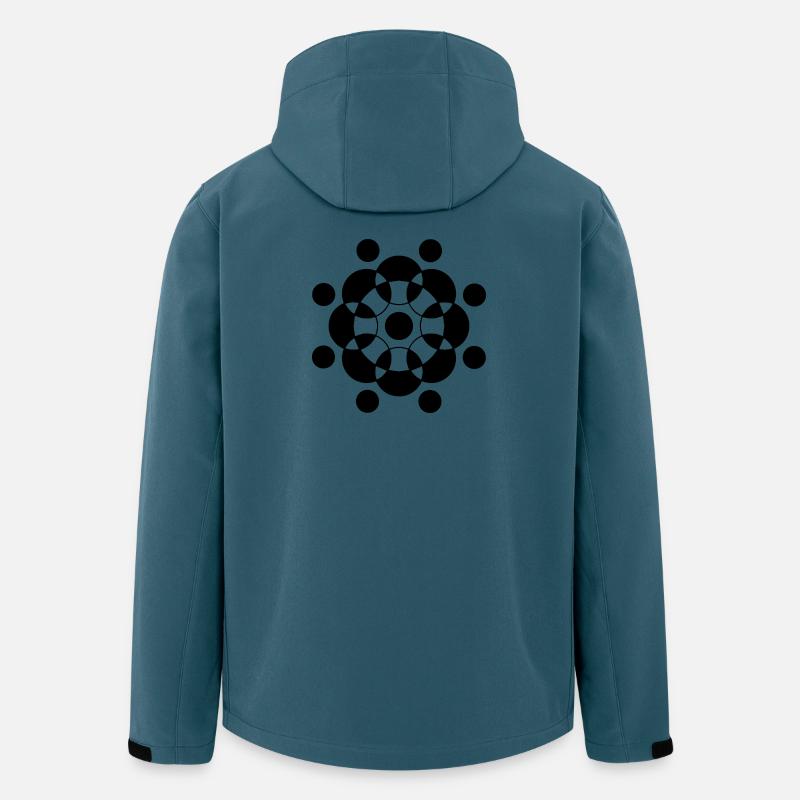 Samen des Lebens Kornkreis Design - Recycelte Männer Softshell-Jacke von Stanley/Stella - Dunkles Petrol