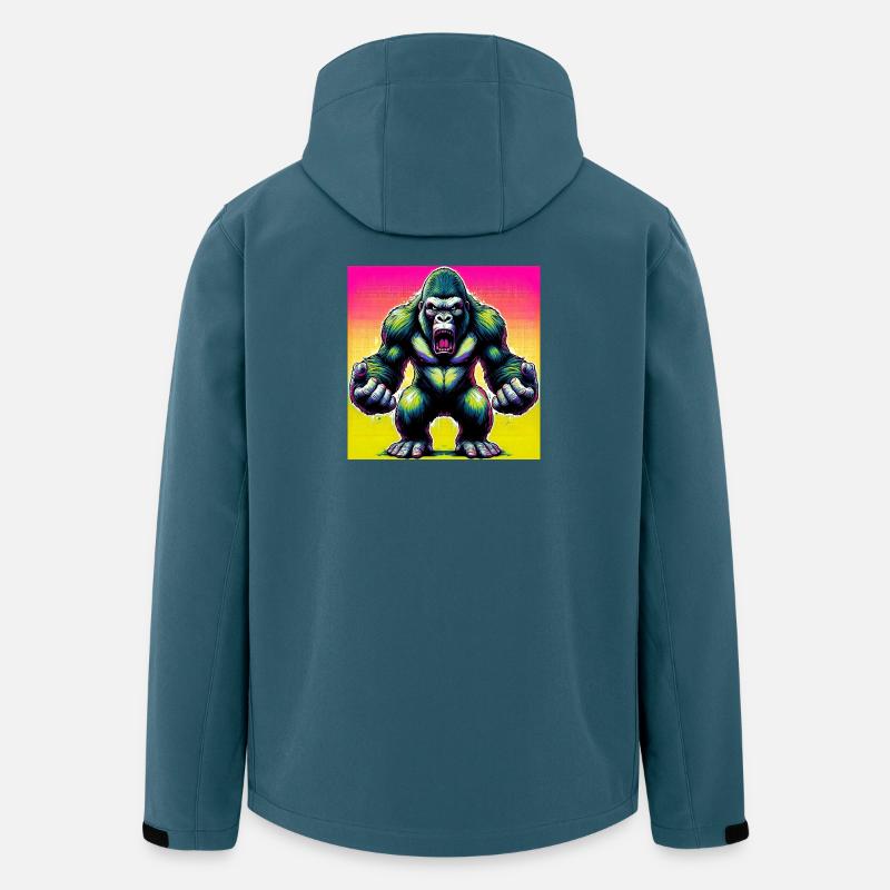 Gorilla - Recycelte Männer Softshell-Jacke von Stanley/Stella - Dunkles Petrol