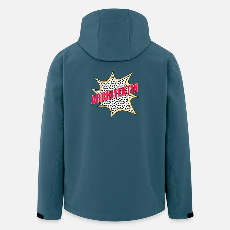 BAULEITUNG ARCHITEKTIN POP-ART - Recycelte Männer Softshell-Jacke von Stanley/Stella - Dunkles Petrol