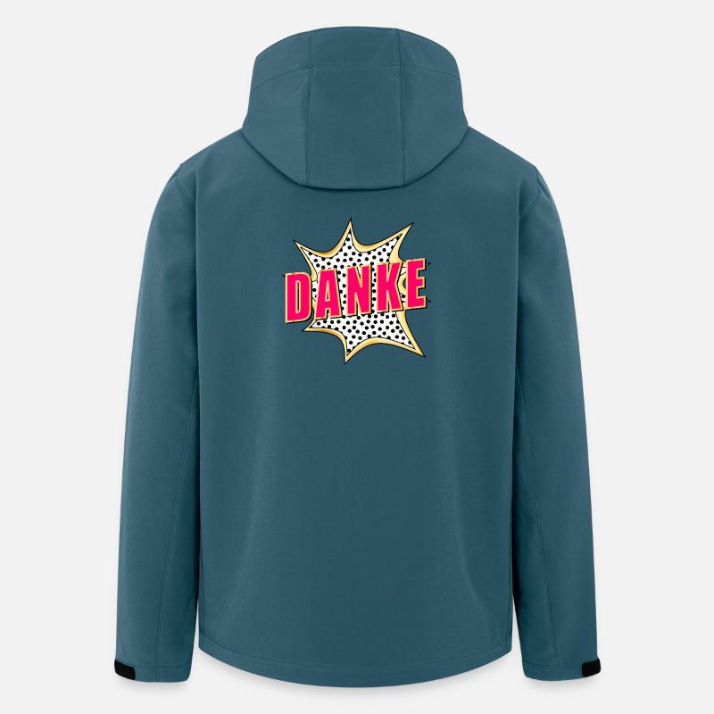 DANKESCHÖN DANKE POP-ART - Recycelte Männer Softshell-Jacke von Stanley/Stella - Dunkles Petrol