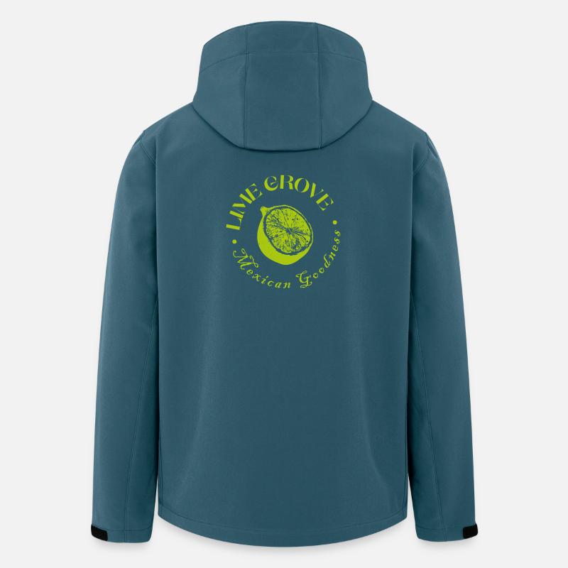 Limette und Zitrone Botanisches Design - Recycelte Männer Softshell-Jacke von Stanley/Stella - Dunkles Petrol