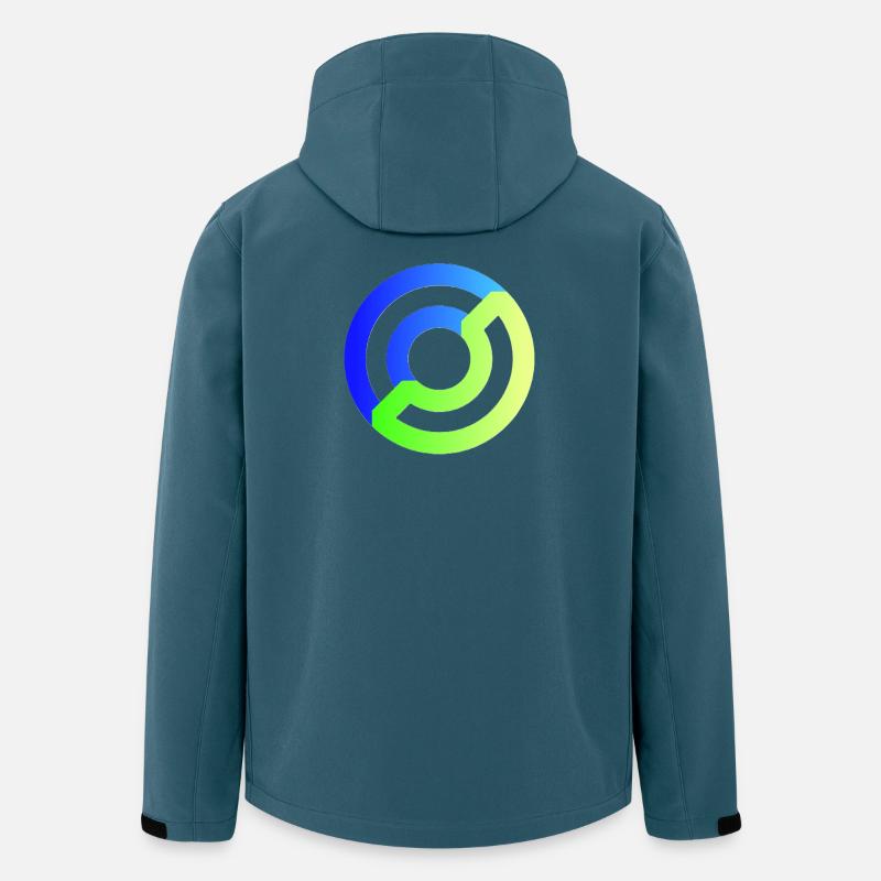 Futuristisches Spiral Abstraktes Design - Recycelte Männer Softshell-Jacke von Stanley/Stella - Dunkles Petrol
