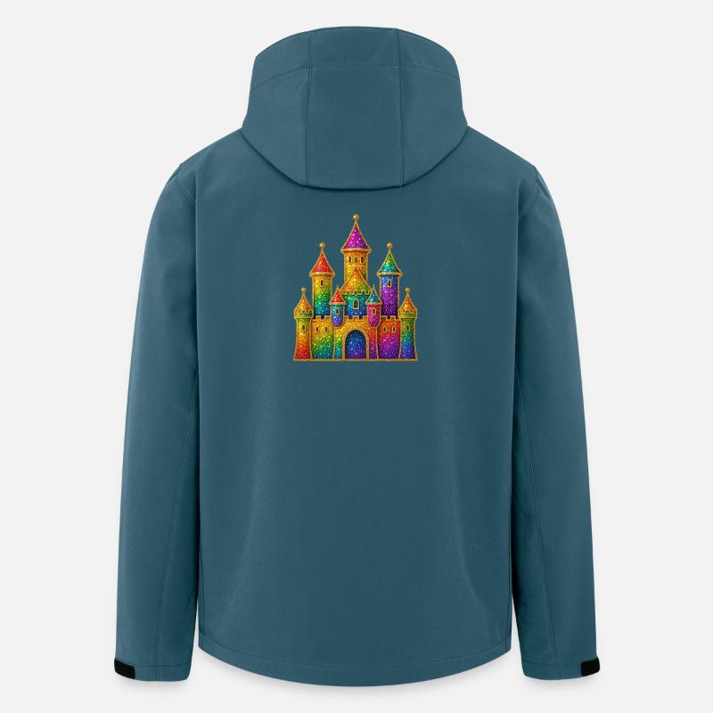 Rainbow Glitter Castle Design - Men’s Recycled Softshell Jacket by Stanley/Stella - stargazer