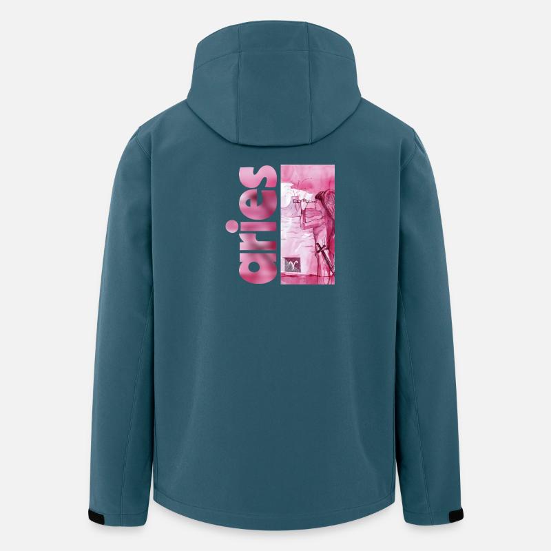  Sternzeichen Widder - Recycelte Männer Softshell-Jacke von Stanley/Stella - Dunkles Petrol