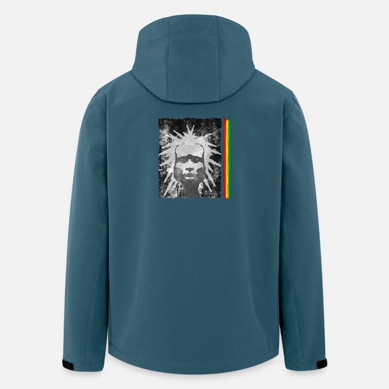Reggae Inspiration mit Löwenmaske - Recycelte Männer Softshell-Jacke von Stanley/Stella - Dunkles Petrol